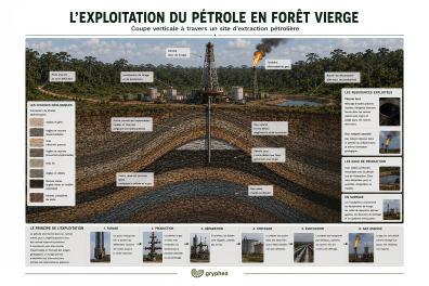 Exploitation du pétrole en forêt vierge
